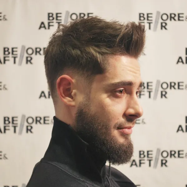 Tunsoare texturată cu barbă conturată, salon Before & After Timișoara